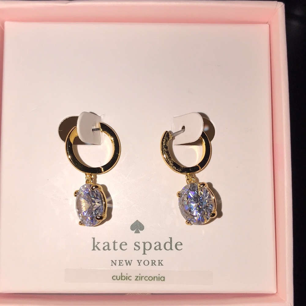 NIB Kate Spade “in a flash” Gold Tone earrings! - Picture 3 of 3
